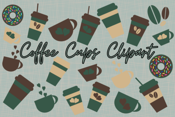 Beyond the Brew: Styling with Brown and Green Coffee Clipart