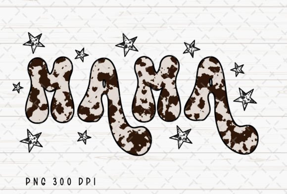 Celebrate Mom with a Playful Mama Cow Print Mother's Day PNG