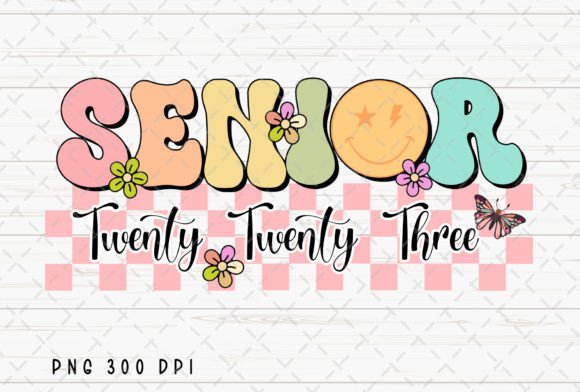 Celebrate the Class of 2023: The Retro Senior Smiley PNG