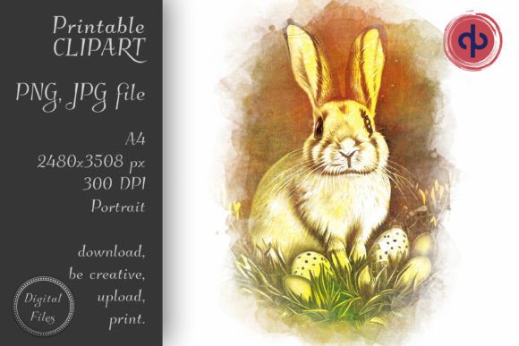 Easter Bunny 01 Clipart: A Versatile Design Asset
