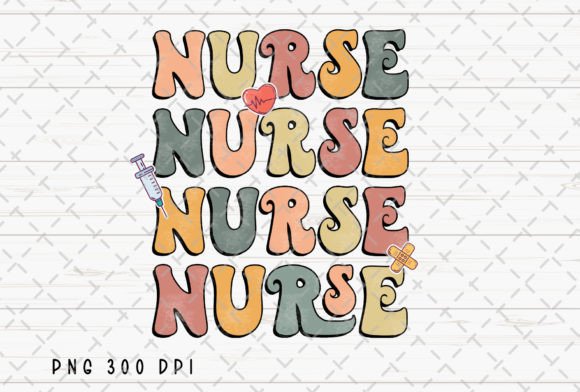 Nurse Retro Stack Nursing Sublimation: A Designer's Take on This Nostalgic Graphic