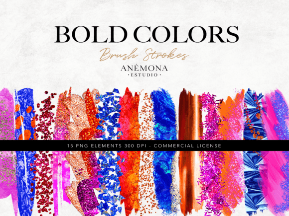 Pink, Orange Blue Brushstrokes: A Creative Asset for Vibrant Designs