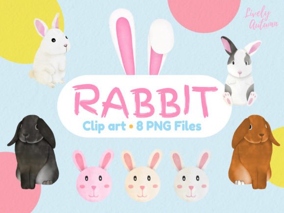 Rabbit Clip Art | PNG Files Set: Versatile Design Assets