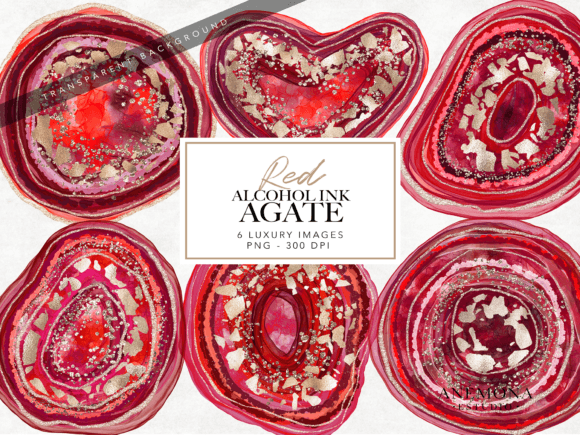 Red Agate Clipart: A Designer's Guide to This Bold Graphic Set