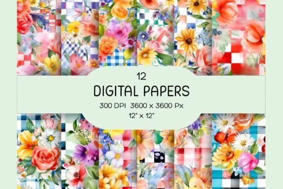 Seamless Floral Digital Paper Set of 12: A Designer's Toolkit