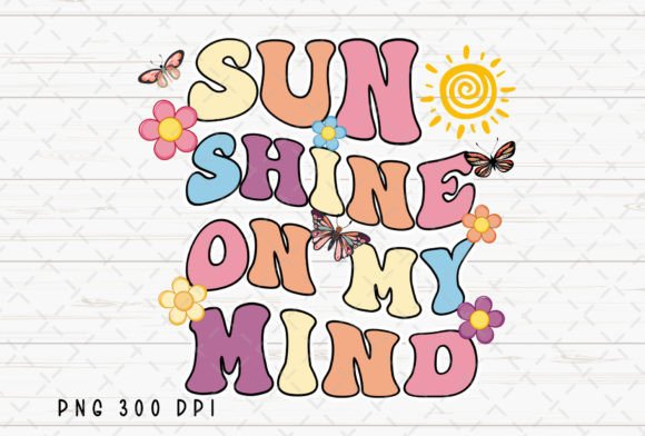 Sunshine on My Mind: Groovy Summer PNG for Your Projects