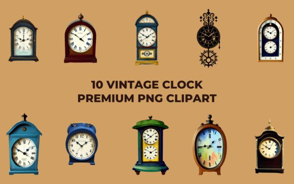 Timeless Design: Using Vintage Clock PNG Clipart