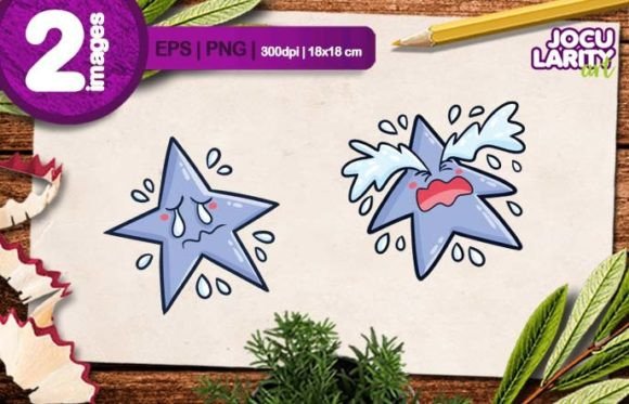 Unpacking the Funny Sad Stars Cartoon Character Vector