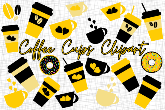 Wake Up Your Designs: The Power of Yellow and Black Coffee Clipart